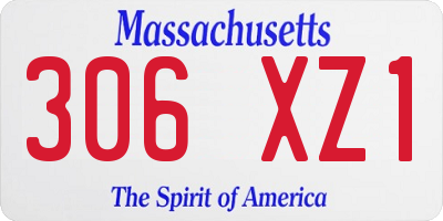 MA license plate 306XZ1
