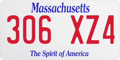 MA license plate 306XZ4