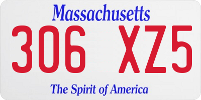 MA license plate 306XZ5