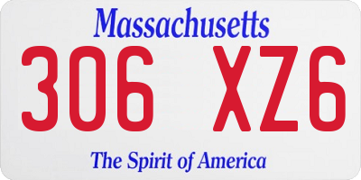 MA license plate 306XZ6