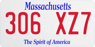 MA license plate 306XZ7