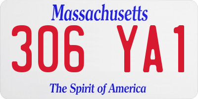 MA license plate 306YA1