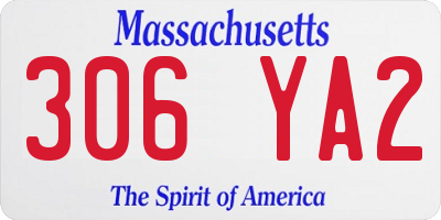 MA license plate 306YA2