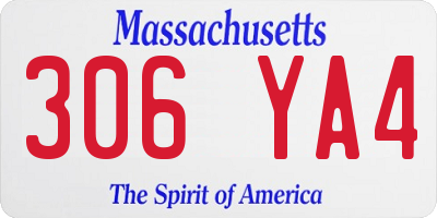MA license plate 306YA4