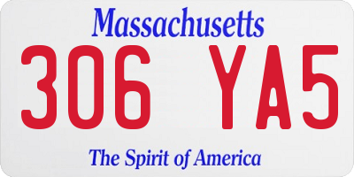 MA license plate 306YA5