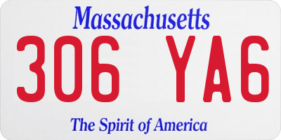 MA license plate 306YA6