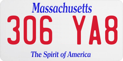 MA license plate 306YA8