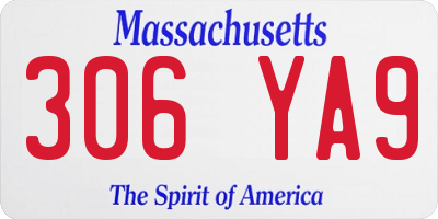 MA license plate 306YA9
