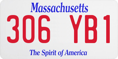 MA license plate 306YB1