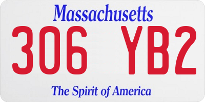 MA license plate 306YB2