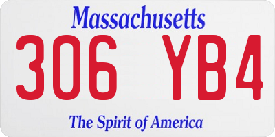 MA license plate 306YB4