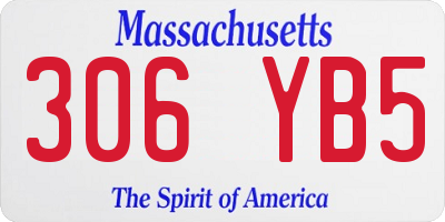 MA license plate 306YB5