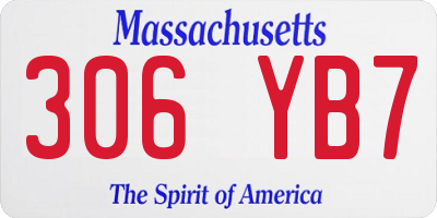 MA license plate 306YB7