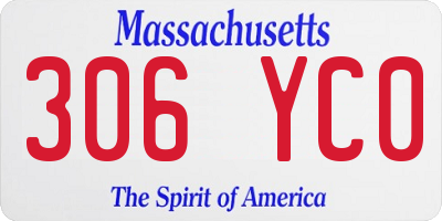MA license plate 306YC0