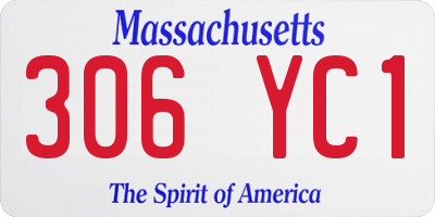 MA license plate 306YC1