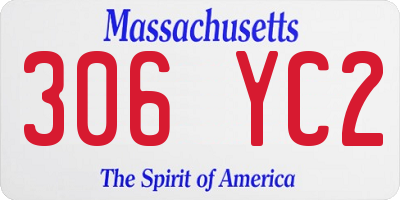 MA license plate 306YC2
