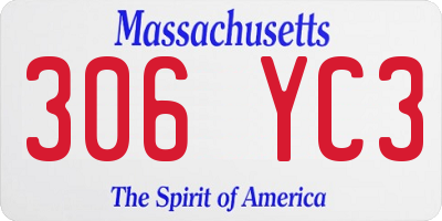 MA license plate 306YC3