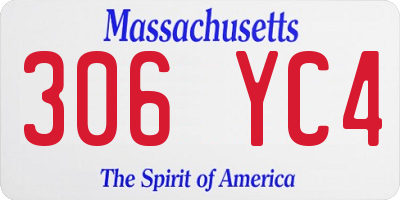 MA license plate 306YC4