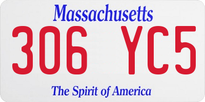 MA license plate 306YC5