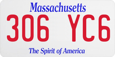 MA license plate 306YC6