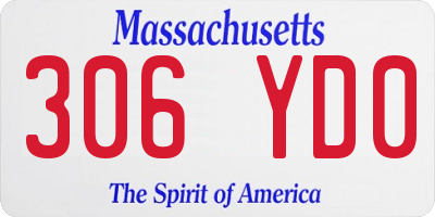 MA license plate 306YD0
