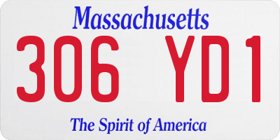 MA license plate 306YD1