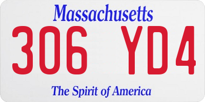 MA license plate 306YD4