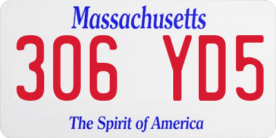 MA license plate 306YD5