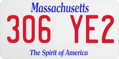 MA license plate 306YE2