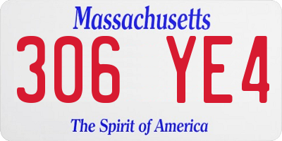MA license plate 306YE4