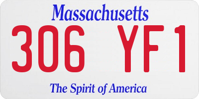 MA license plate 306YF1