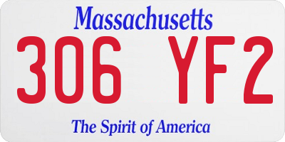 MA license plate 306YF2