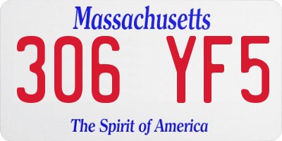 MA license plate 306YF5
