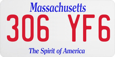 MA license plate 306YF6