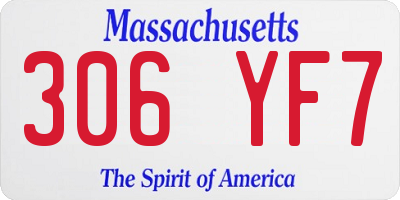 MA license plate 306YF7