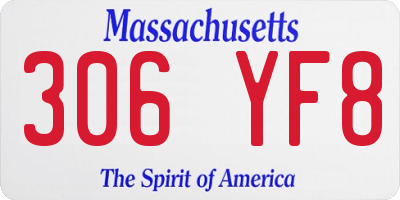 MA license plate 306YF8