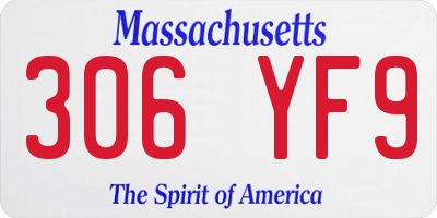 MA license plate 306YF9