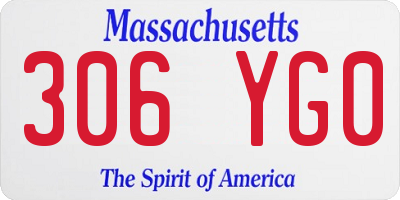 MA license plate 306YG0