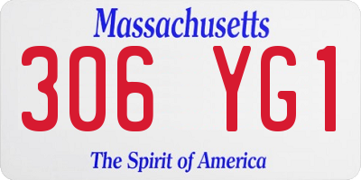 MA license plate 306YG1