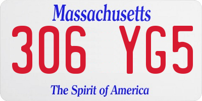 MA license plate 306YG5