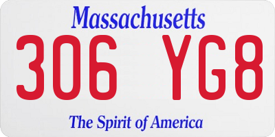 MA license plate 306YG8