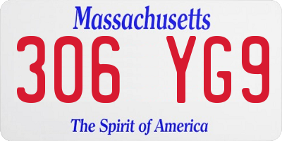 MA license plate 306YG9
