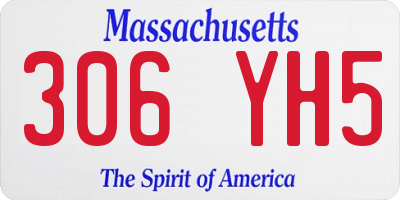 MA license plate 306YH5