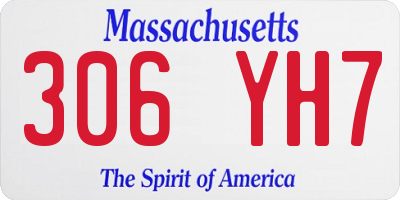 MA license plate 306YH7