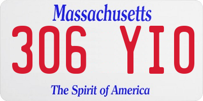 MA license plate 306YI0