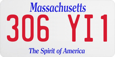 MA license plate 306YI1