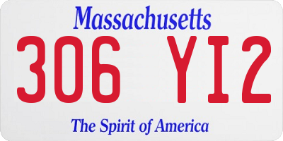 MA license plate 306YI2
