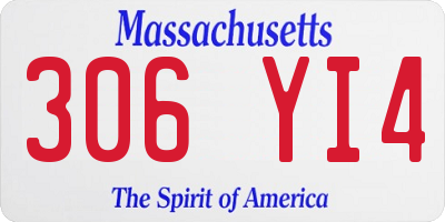 MA license plate 306YI4