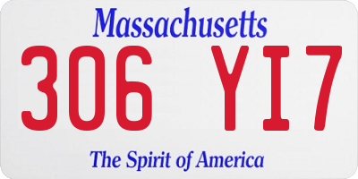 MA license plate 306YI7
