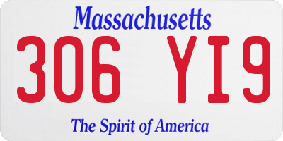 MA license plate 306YI9
